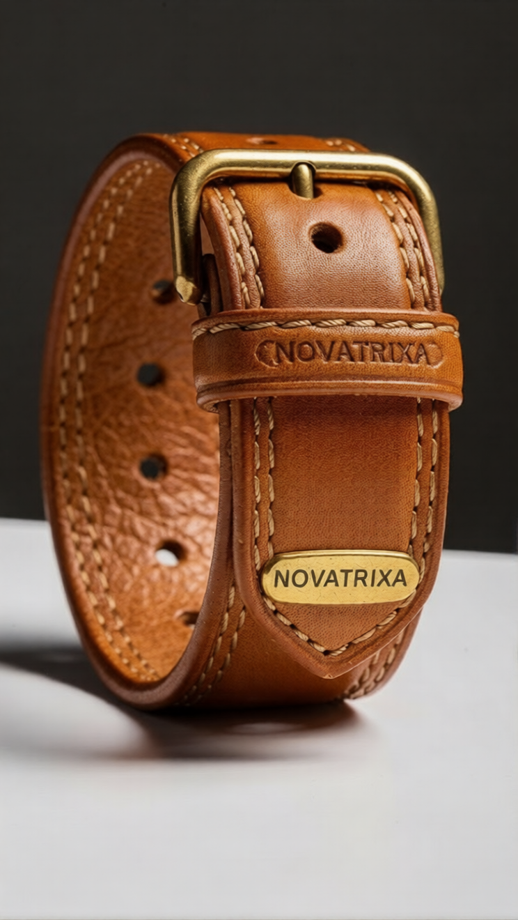 Hand-Stitched Leather Collar