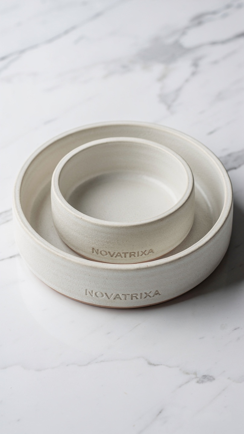 Artisan Ceramic Food Bowl Set